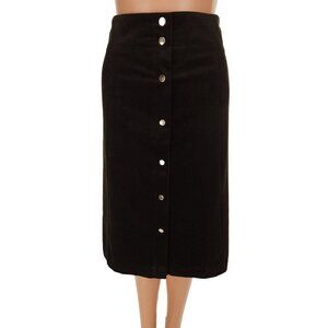 Vanessa Bruno Velvet Mid-length Skirt Mousse Brown NWT Size FR34 US2 UK4 XS